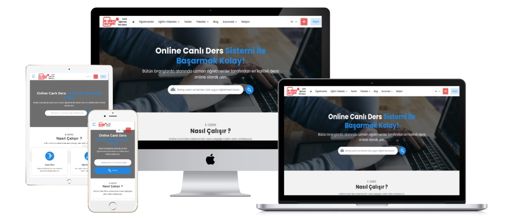 Online Kurs Schulungssoftware (Live- und Video-Schulungssystem Paytr, İyzico, Shopier...