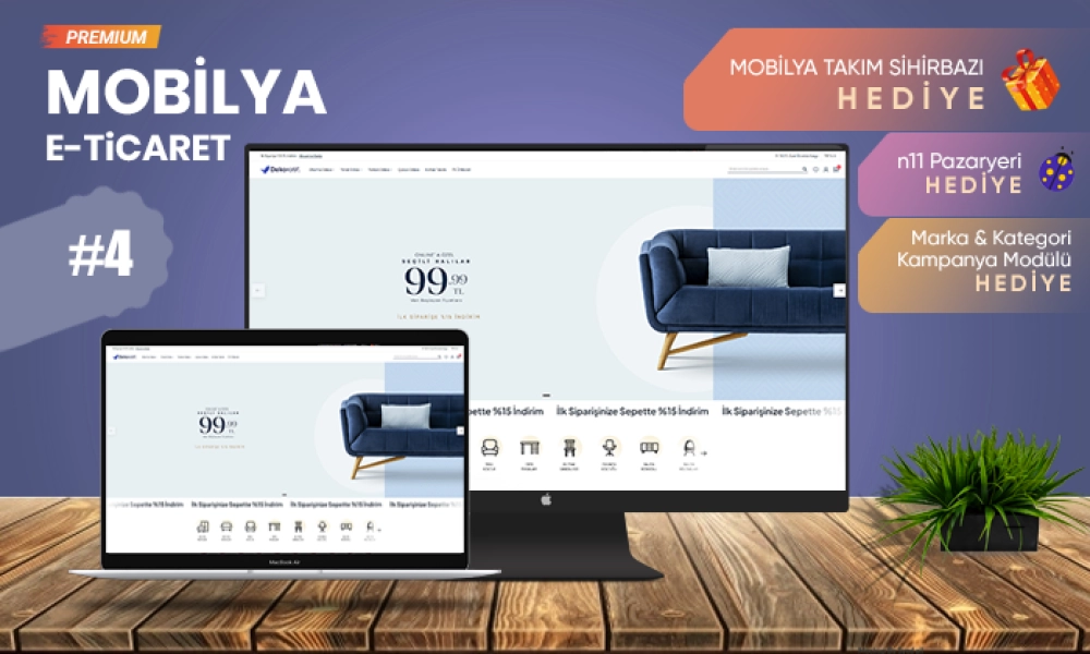 Möbelverkauf E-Commerce Konzept V4