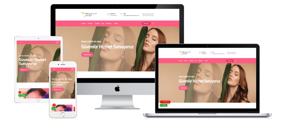 Software für Webseiten von Schönheitssalons
