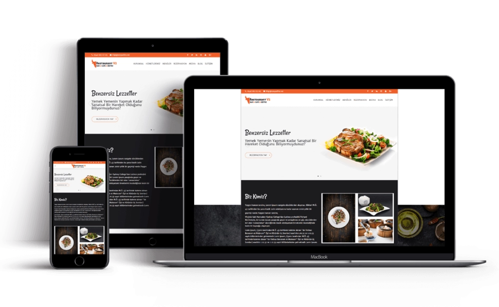 Restaurant & Café & Bar & Bistro Webdesign V2
