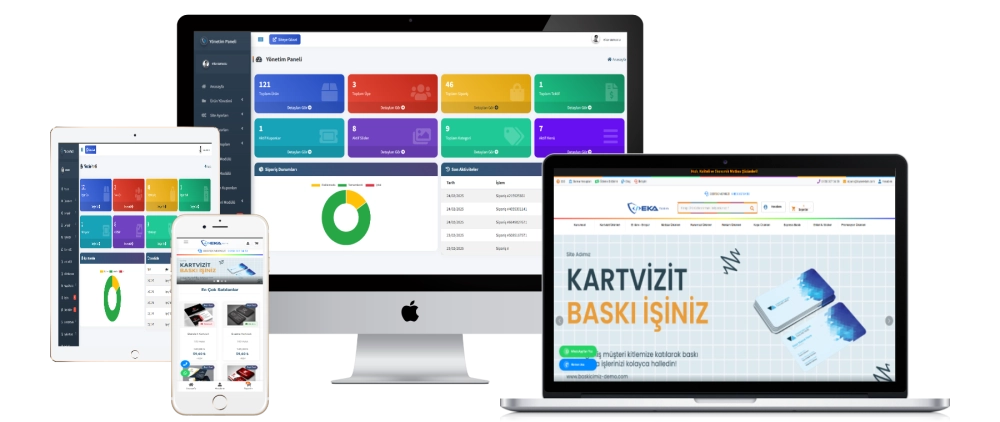 Professionelle Druckerei Web Software | NetGSM & Google Login | SEO-freundlich | PayT...
