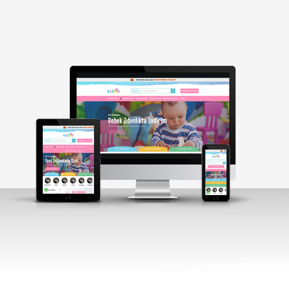 Bebek & Çocuk Ürünleri İçin Geliştirilmiş Modern E-Ticaret Yazılımı