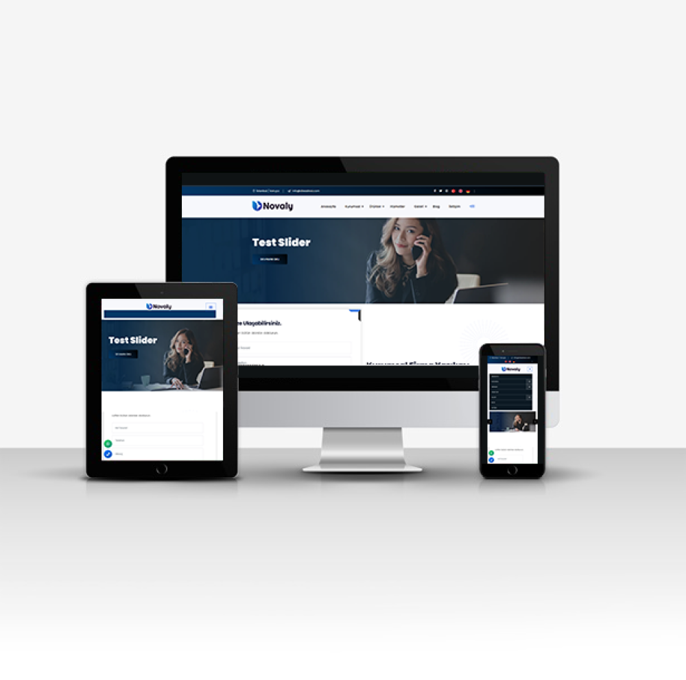 Novaly Kurumsal Web Site Yazılımı (Tüm Sektörlere Uygundur - Yeni Dil Sistemli)