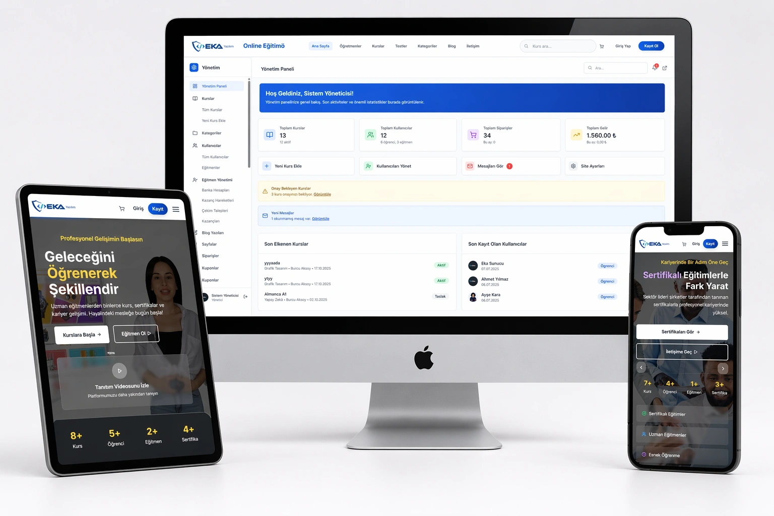 Online-Bildungsplattform & Dozent & Student & mit Verwaltungsbereich