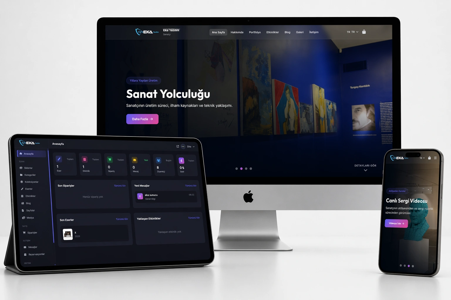 Profesyonel Sanatçı Web Sitesi Yazılımı