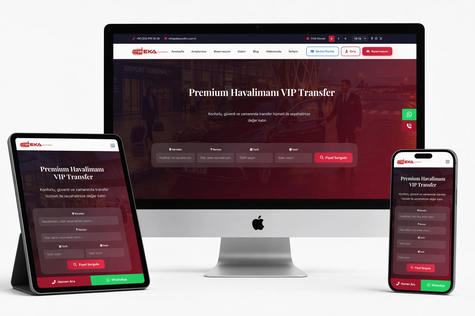 EkaTransfer Pro – Online Havalimanı Transfer & Araç Kiralama Yazılımı