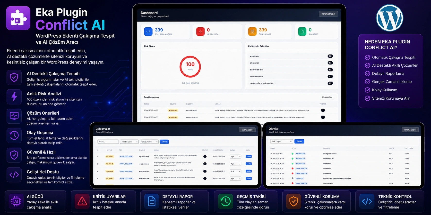 Eka Plugin Conflict AI – WordPress Eklenti Çakışma Tespit ve AI Çözüm Aracı