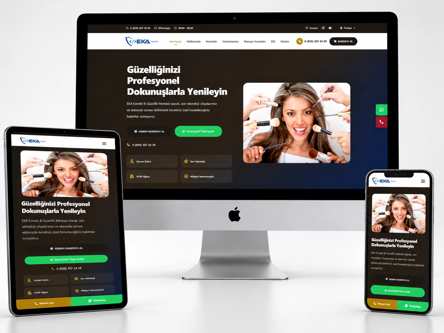 EKA Estetik — Güzellik Merkezi Web Sitesi ve Online Randevu Yönetim Sistemi