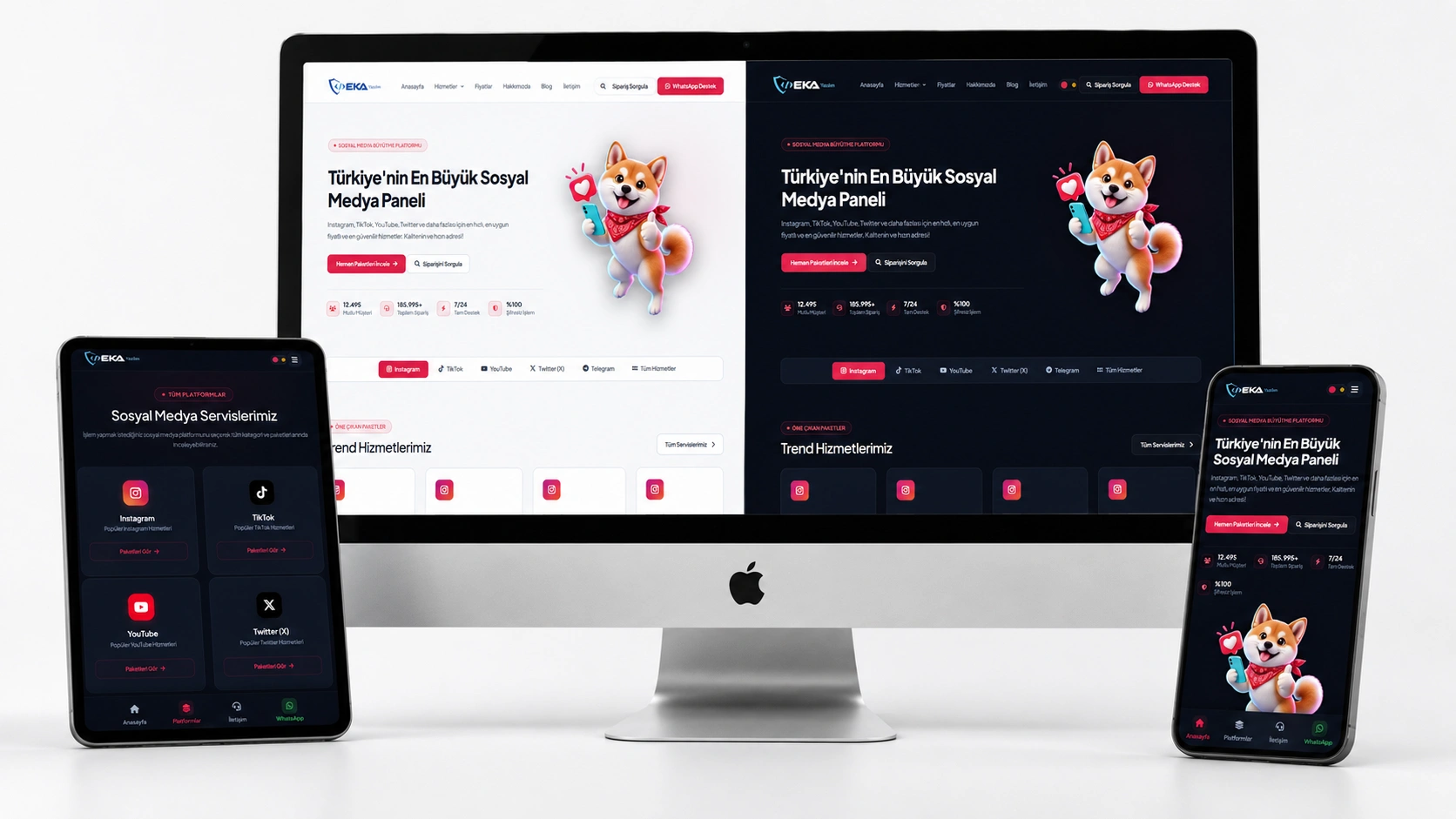 Tokyo Sosyal Medya Paket Satış Yazılımı yeni tema masaüstü mobil tablet görünümü