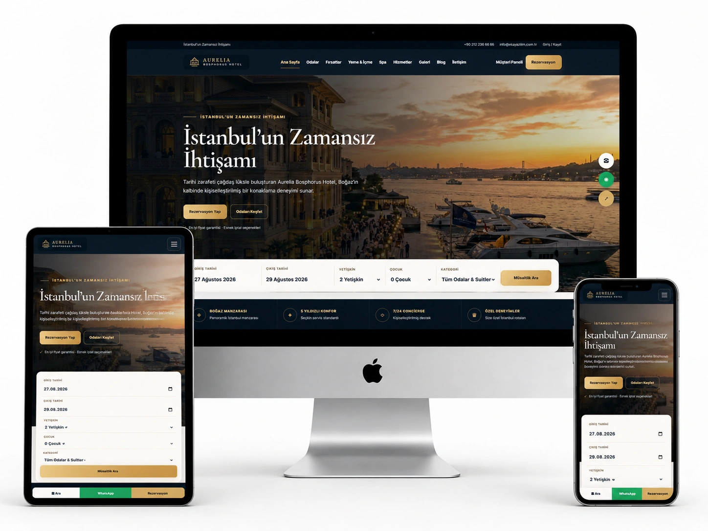 Aurelia Hotel online rezervasyon ve otel yönetim yazılımı