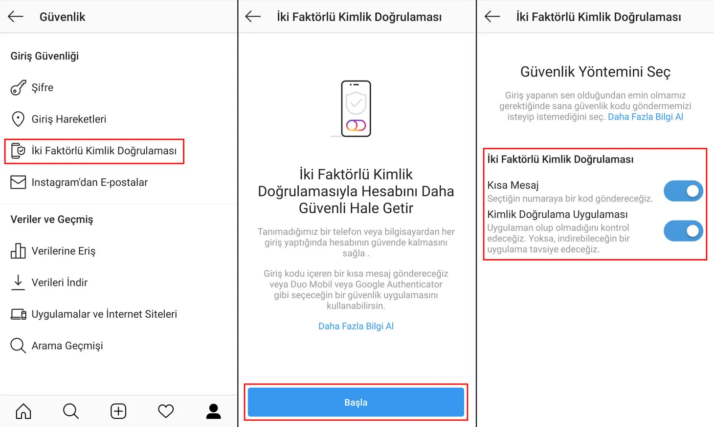 Instagram Güvenlik Önlemleri
