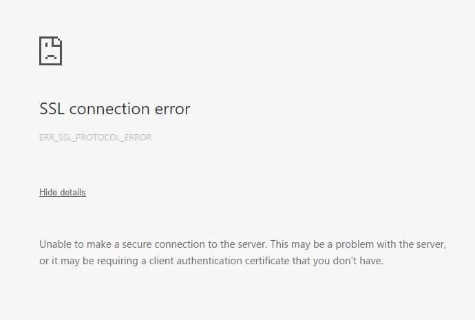 SSL Sertifikası Hataları