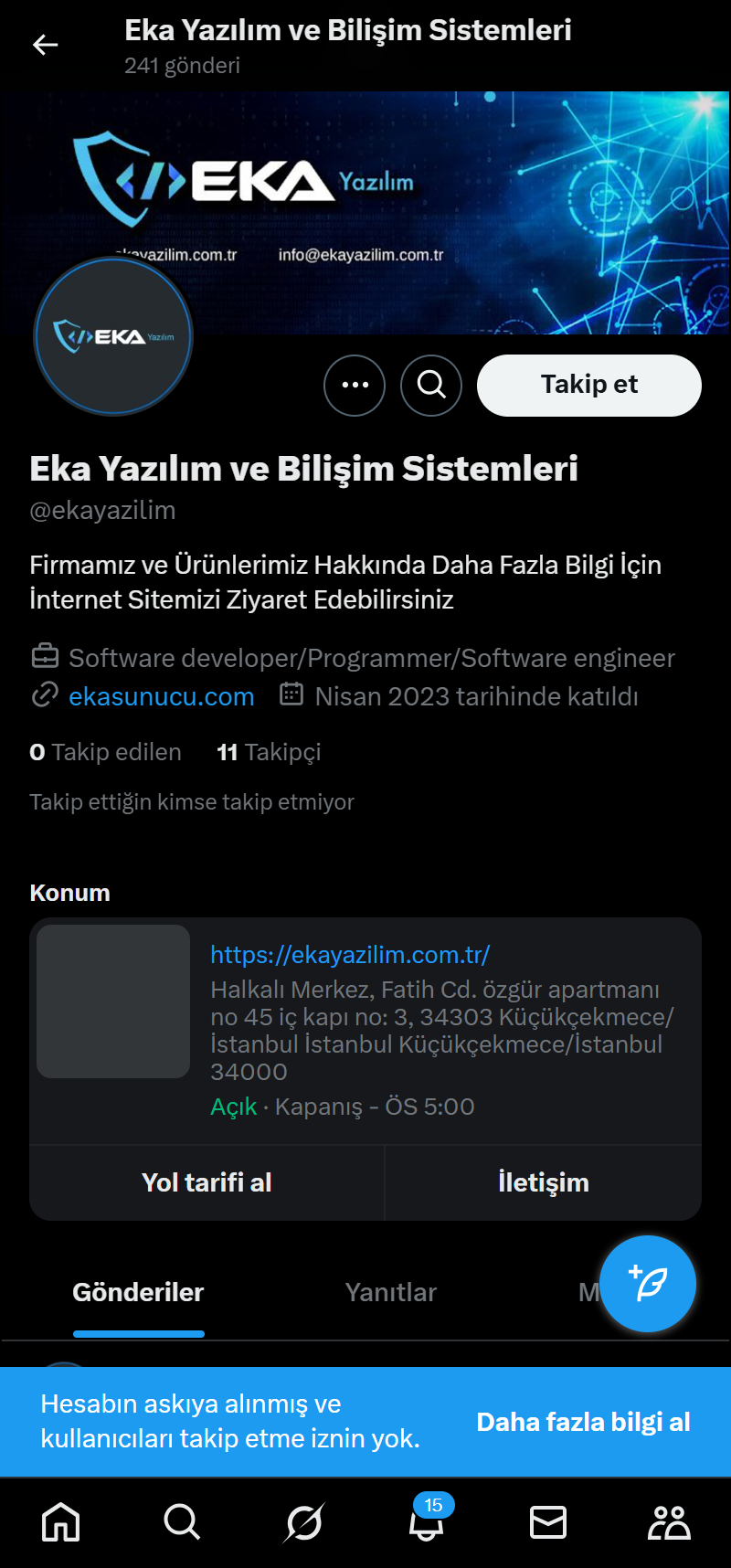 Twitter Askıya Alınan Hesap