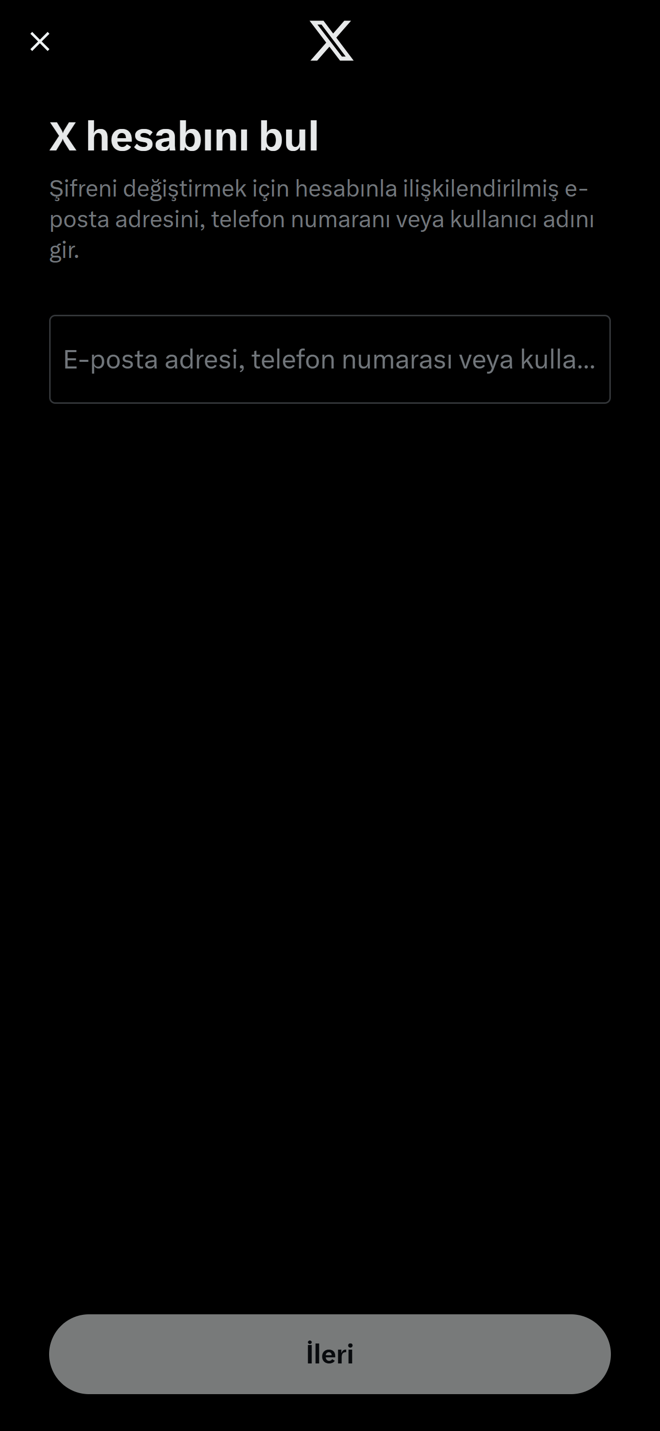 Twitter Hesap Kurtarma