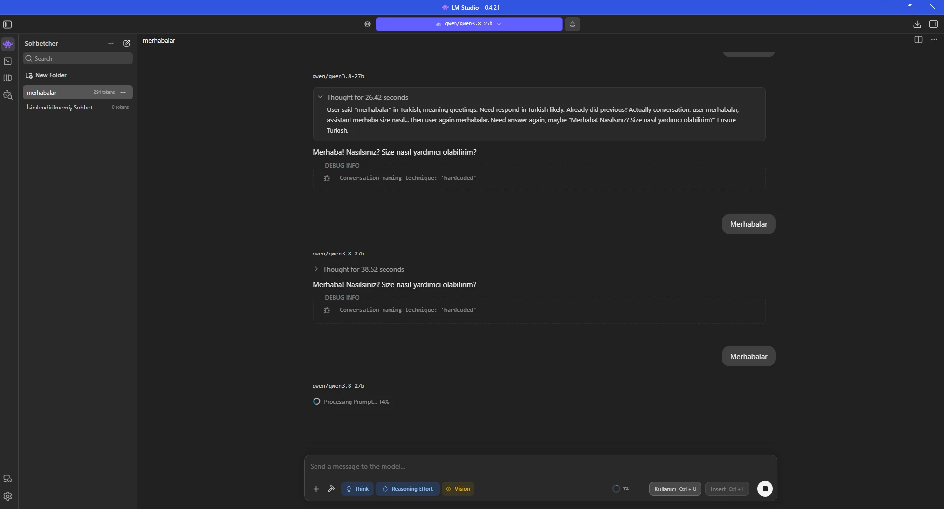 Limiter açık yüklemeden sonra prompt işleme aşaması. Limiter açık yüklemeden sonra prompt işleme aşaması.